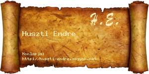 Huszti Endre névjegykártya