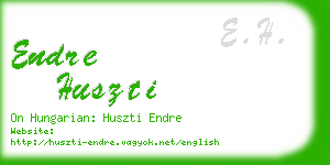 endre huszti business card